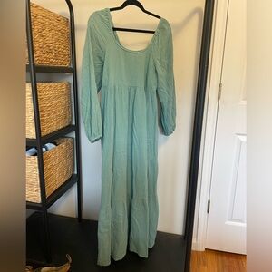 Teal muslin dress - size S